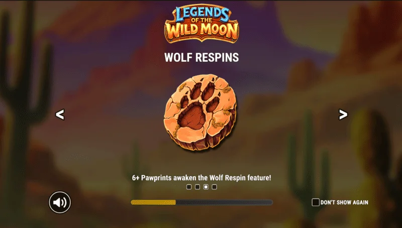 Legends of the Wild Moon - main screen with reels